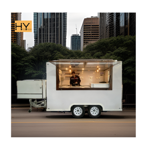 รถพ่วงขายอาหารขนาดกะทัดรัดปรับแต่งได้ พร้อ<span class=keywords><strong>ม</strong></span>ภายในสแตนเลส สำหรับขายขนม กาแฟ และของหวานริ<span class=keywords><strong>ม</strong></span>ทาง - Product Image 2