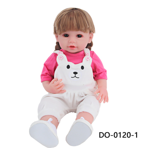 Nueva muñeca de silicona de cuerpo completo de 22 pulgadas y 55cm parece una muñeca Reborn DE LA VIDA Real con pantalones respaldados muñeca con microexpresión rubia - Product Image 2