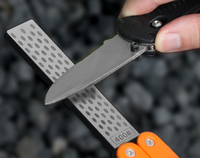 Pierre à aiguiser diamant en forme d'éventail Bâton d'affûtage double face pliable Portable extérieur