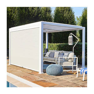 Voile d'ombrage motorisé en aluminium Polyester, pare-vent avec fermeture éclair, imperméable, pour l'extérieur, patio, 5% pouces - Product Image 4