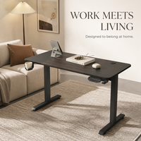 Table élévatrice intelligente AOR avec plateau en placage de bois massif, moteur unique, cadre de table à double section inversée, vente en gros d'usine