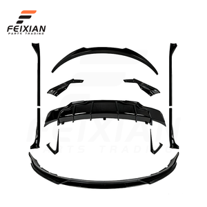 Kit carrosserie complet pour Tesla Model 3, style rapide, lèvre avant, jupe latérale, lèvre arrière, spoiler, rideau d'air, ABS noir brillant, haute qualité - Product Image 3