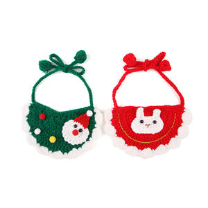 Syal Natal kucing, aksesoris pakaian hewan peliharaan syal anjing lucu kerah kucing - Product Image 5