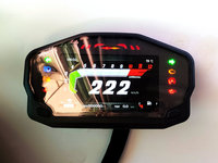 Gongjiu TFT LCD Speedometer Digital dengan 3 Mode Odometer Tachometer Dashboard untuk Sepeda Motor Dual Sport Quadzilla