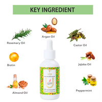 Sérum de croissance des cheveux à la biotine de marque privée huile de romarin au gingembre huile nourrissante pour le cuir chevelu Anti-chute de cheveux sérum de croissance des cheveux huile 100 ml