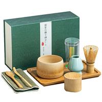 Ensemble de thé matcha traditionnel, kit de préparation de matcha en céramique personnalisé Harmony avec fouet en bambou, tamis à matcha, boîte cadeau