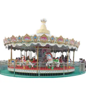 Outdoor small carousel rides kids merry go round ride merry go round supplier