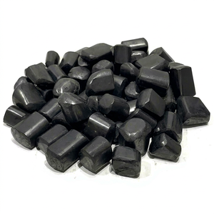 Piedra Natural de Shungita y Ágata, Pulida a Mano, para Reiki, Sanación del Aura, Chakras del Amor, Ecológica para el Hogar - Product Image 1