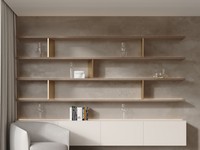 Estantería de estudio de estilo italiano moderno personalizada de fábrica, armario decorativo, estante de armario lateral, mesa y silla, un diseño gratuito