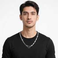 Collier pour homme Hip Hop High Street, pendentif élégant en acier inoxydable, accessoires tendance, design hipster