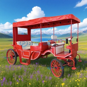 Nuevo Carro Eléctrico de Paseo 2026, Carro Rojo con Asientos Blancos, Carro de Caballos para Bodas, Transporte Especial, Carro Eléctrico - Product Image 3
