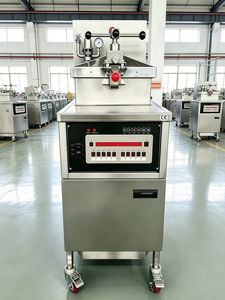 Freidora de Pollo Eléctrica/a Gas Comercial de 25L con Filtro de Aceite Automático, Equipo de Catering, Freidora a Presión Tipo <span class=keywords><strong>Broaster</strong></span> - Product Image 2