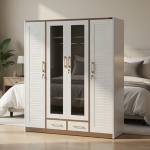<span class=keywords><strong>Armoire</strong></span> métallique moderne à prix abordable, design Louvre, démontable, pour chambre à coucher, Chine - Product Image 1