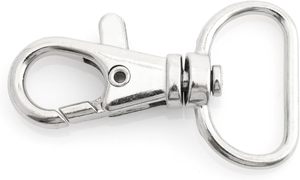 CRAFTMEMORE Inch Trigger <b>Snap</b> <b>Hooks</b> Classic Swivel Lobster Claw Clasps Purse Lanyard Clip Pack CSPS Silver - Product Image 1