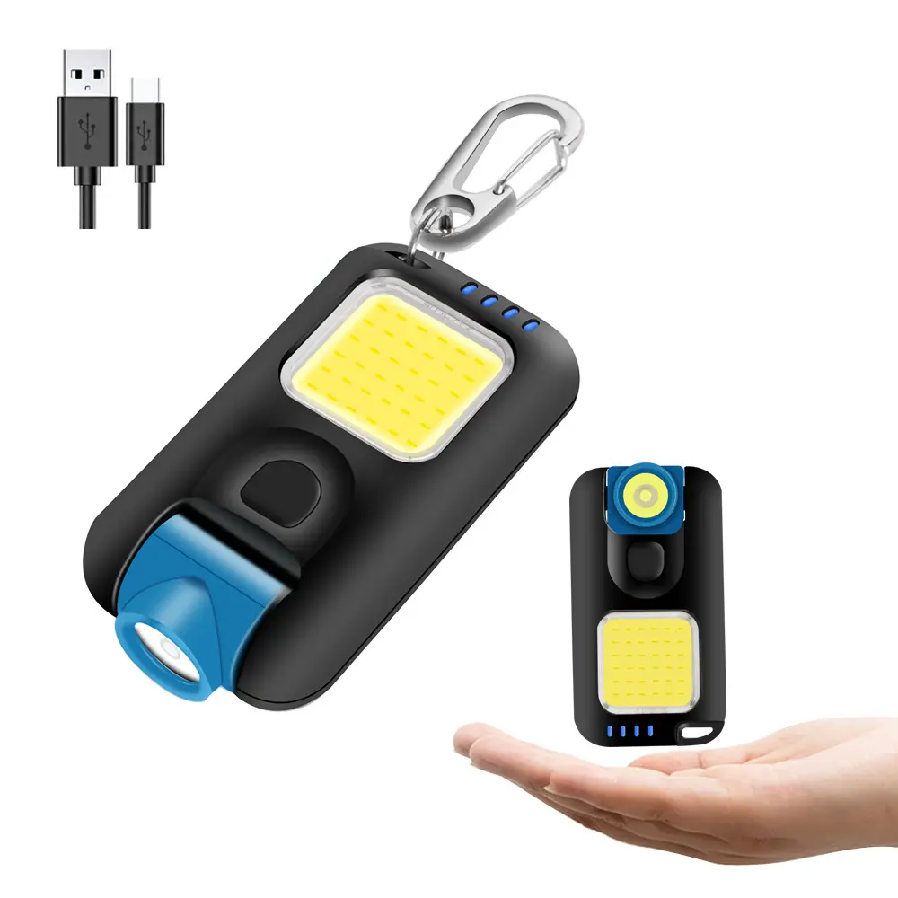 USB Rechargeable LED Safety Lights Clip On Strobe Running Lights Usb Rechargeable Keychain Flashlight