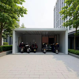 Maison préfabriquée en acier, abri de garage modulaire pliable à faible coût, conteneur WC, vente en Chine - Product Image 4