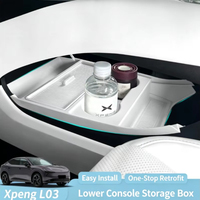 Organisateur de console centrale inférieure en TPE avec couvercle pour XPENG MONA L03 2026 – Boîte de rangement intérieure pour voiture, accessoires de modification EV