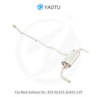 Échappement arrière YT pour Mercedes-Benz A35 CLA35 GLA35 GLB35 AMG 2.0T, échappement haute performance en acier inoxydable, échappement intermédiaire et arrière