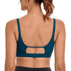 เสื้อชั้นในกีฬาสำหรับผู้หญิงไซส์ใหญ่ แบบ Racerback รองรับแรงกระแทกสูง เหมาะสำหรับโยคะและวิ่ง ระบายอากาศได้ดี แห้งเร็ว ผลิตจากผ้าสแปนเด็กซ์/โพลีเอสเตอร์ คอกลม - Product Image 2