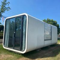 Casa Móvil de Lujo de 2 Pisos Tipo Cabaña Apple, Muebles para Casa Prefabricada Pequeña, Casa Cápsula Modular con Panel Sándwich para Villas