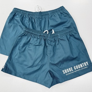 Shorts de rugby unisexes sublimés grande taille en polyester et coton avec cordon élastique, respirants, séchage rapide, poches zippées pour hommes et femmes - Product Image 2
