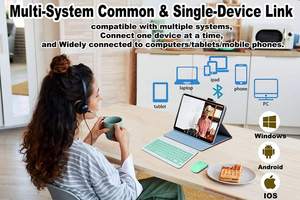 Slim Portable Tablet Teclado Y Maus Inalanbricos <b>bluetooth</b> Keyboard and <b>Mouse</b> Wireless <b>Mouse</b> Keyboard Set for Kids - Product Image 4