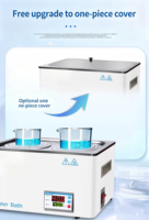 Electric Heating Digital Constant Temperature Water Bath Laboratory Magnetic Stirrer Timer Function 1C Accuracy Single Six