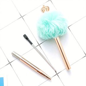 Bolígrafo Crown Pom - Bonito Regalo de Oficina, Divertido Bolígrafo de Metal con Peluche, Herramienta de Escritura Promocional - Product Image 4