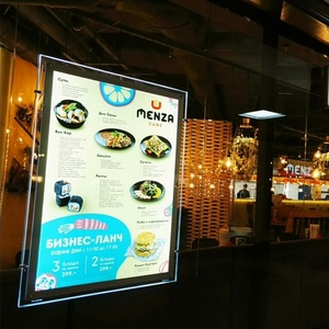 Custom Size Crystal Light <b>Box</b> Led Frame Hanging Window Displays Outdoor Menu Board - Product Image 1