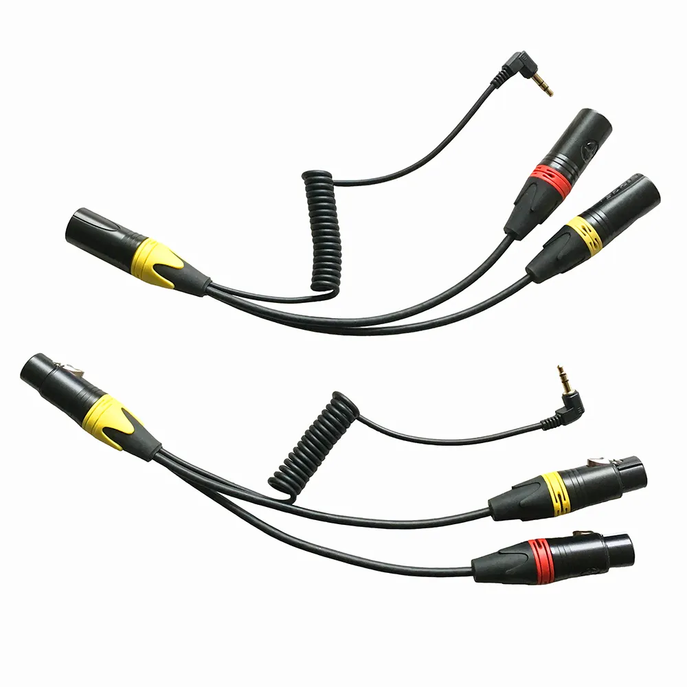 3Pin XLR кабель 7pin xlr мужчин и женщин микрофон спиральный кабель Весна с 3,5 мм моно Джек стерео разъем Кабели