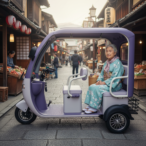 <span class=keywords><strong>Tricycle</strong></span> électrique HLD longue portée 40 km, 650 W, 48 V, 20 Ah, 3 places, phare LED, pneus sans chambre à air, vélo électrique à 3 roues pour la ville et l'usage quotidien - Product Image 2