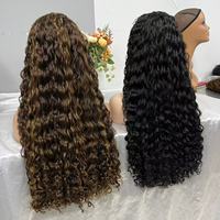 Perruque HD Lace sans colle, bouclée, frontale 13x4 13x6, perruque HD Water Wave, perruque pré-épilée 5x5 Deep Wave en cheveux humains pour femme