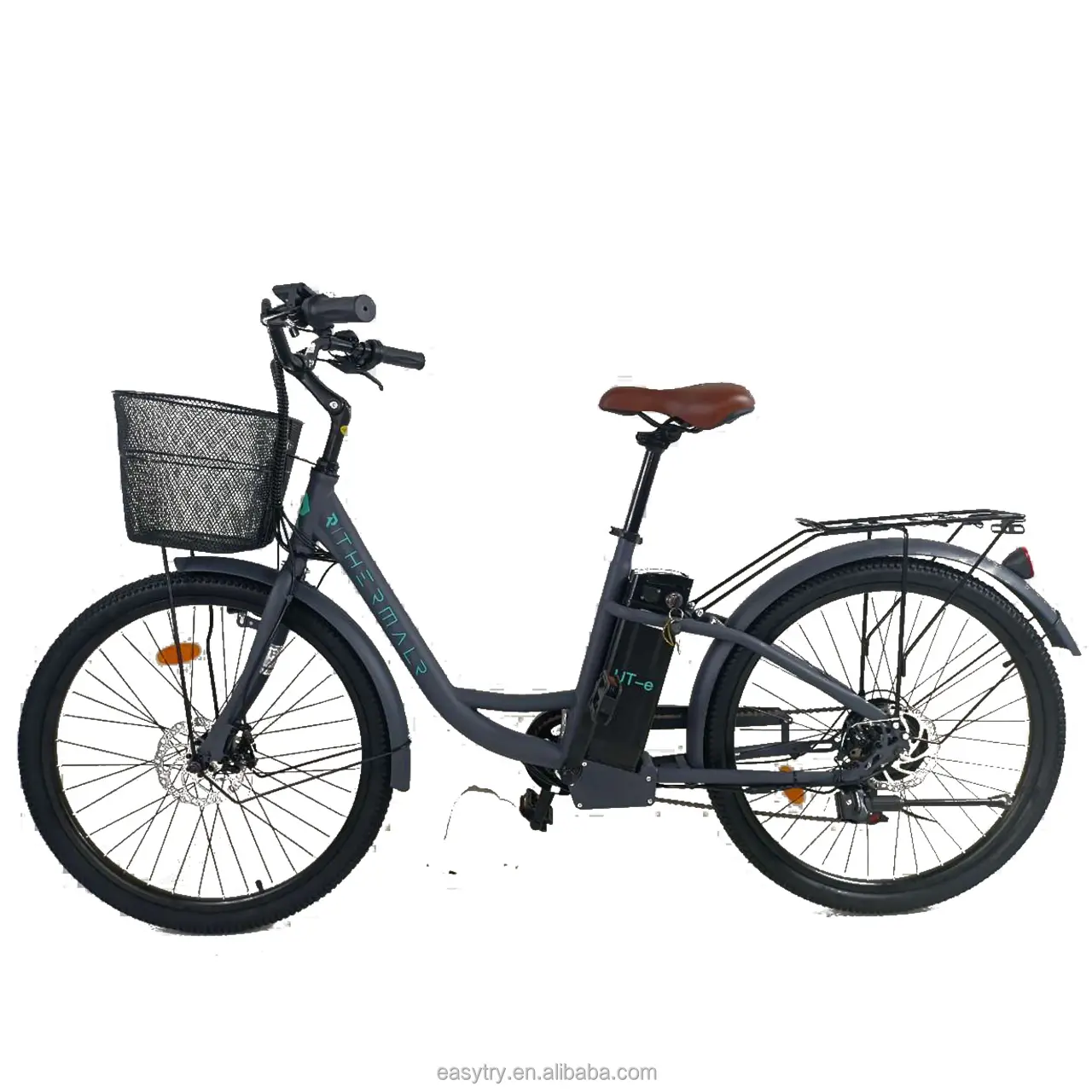 Elektrik güç şehir bisiklet 26 inç disk fren şehir bisikleti 36V e-bisiklet