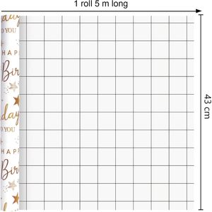 Papel de Regalo Dorado para Cumpleaños, 17 pulgadas x 16.5 pies, de una sola cara, ecológico, para manualidades, para ocasiones de cumpleaños - Product Image 3