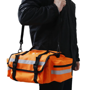 Sac d'urgence de traumatisme vide rouge et fournitures médicales sac médical d'aide de transporteur de premier intervenant multi-compartiments pour EMT - Product Image 3