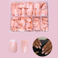 Ongles à presser de qualité supérieure, les plus populaires, 240 pièces, ongles artificiels ronds, vente en gros de capsules d'ongles à presser