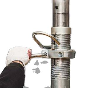 Hot <b>Dipped</b> Galvanized Scaffolding Steel Props 1.7m-3.4m Height Adjustable Metal Shoring Columns for Masonry Work - Product Image 2
