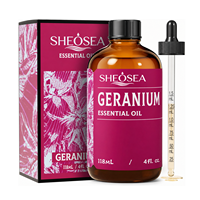 SHEOSEA Huile Essentielle de Géranium Doux 100% Pure et Naturelle Distillée à la Vapeur Hydratante Éclaircissante pour Diffuseur Soin des Cheveux Massage Corporel