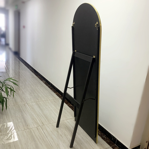 Gương Sàn Vòm Khung Vàng Kim Loại Hợp Kim Nhôm Gương Phòng Thay Đồ Hiện Đại Toàn Thân Lớn Gương Cao Cỡ Lớn - Product Image 5