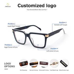 Omelle thâm quyến nhà máy tùy biến <span class=keywords><strong>3D</strong></span> kim loại logo photochromic Acetate kính quang học khung chống ánh sáng màu xanh của nam giới kính khung - Product Image 6