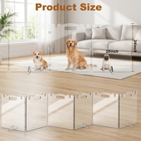 Enclos pour animaux de compagnie en acrylique entièrement transparent, panneaux de clôture, enclos pour bébés, panneaux de protection avec service de découpe