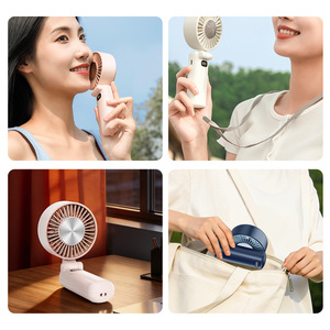 Ventilateur de main rafraîchissant 3600mAh, longue autonomie 12h, affichage numérique LED, design pliable à 180°, couleur personnalisable, 225g, utilisation <span class=keywords><strong>voiture</strong></span> et extérieur - Product Image 4