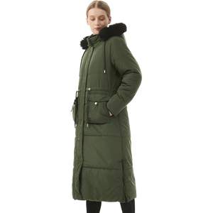 Manteau d'hiver long pour femme Moerdeng, imperméable, chaud, doudoune maxi, capuche amovible en fausse fourrure, parka - Product Image 4