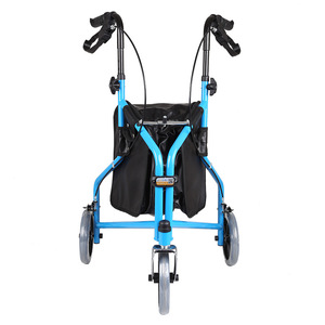 Foldable 3-Wheel Mobility Shopping Trolley with Brakes for Elderly Rehabilitation & Walking Assistance - Product Image 3