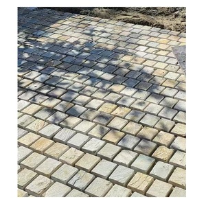 Màu be gạch nhìn tự nhiên thạch anh đá cuội pavers ngoài trời Giảm bên Loose đá cuội đường lái xe/lối đi lưới tấm - Product Image 1