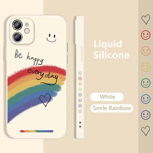 Smile Rainbow Soft TPU <span class=keywords><strong>coppia</strong></span> <span class=keywords><strong>Cover</strong></span> custodia in Silicone liquido <span class=keywords><strong>per</strong></span> iPhone 11 12 13 Pro Max X XR XS Max - Product Image 6