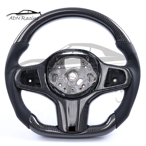 Volante de Fibra de Carbono y Cuero para <span class=keywords><strong>BMW</strong></span> G30 G01 M5 M8 X3 X5 525I 530I 540I con Calefacción - Product Image 1