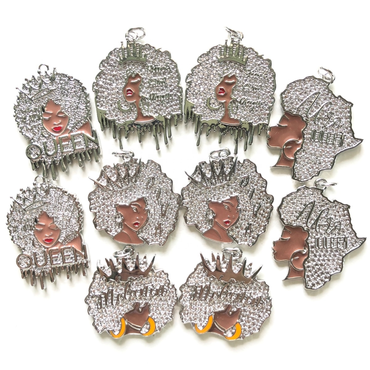 Модные подвески афро Diva Queen Black Girl Magic Melanin Bling Роскошные украшения для обуви под заказ Croc аксессуары Подвески