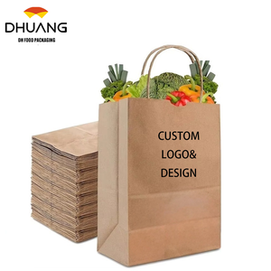 Biodegradable Compostable Leakproof Food Grade Flat Bottom Brown Kraft Paper Bag Lunch Bags For Food Cookies Sandwiches