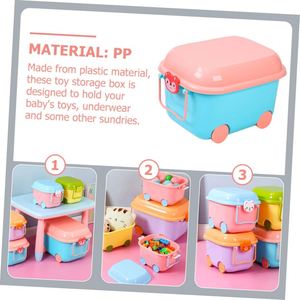 Oem China Wholesale <b>Stackable</b> Durable PP Plastic Food <b>Container</b> Cute Design 1-2L Capacity Living Room <b>Storage</b> Bin - Product Image 3